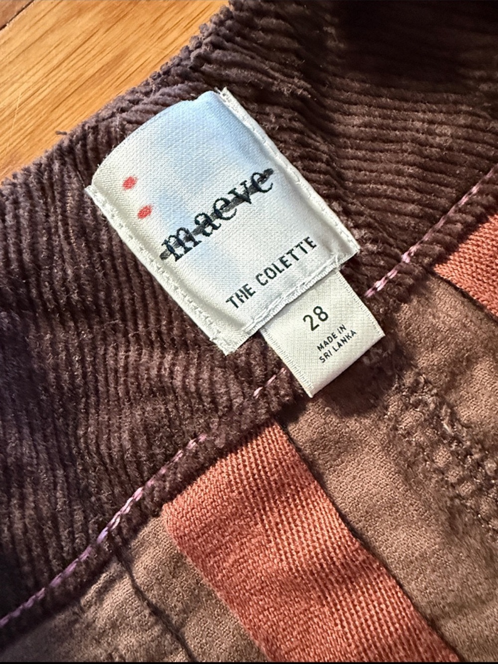 The Colette Crop Wide-Leg Trousers by Maeve: Corduroy Scallop Pocket Edition 28 - Picture 9 of 16